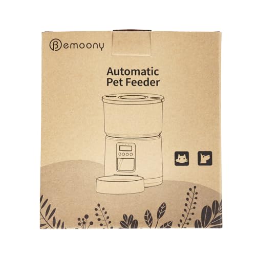 Automatic Cat Feeder Dry Food: Cat Feeder with Timer - Pet Food Dispenser Button Control 1-6 Meals - 3L Auto Dog Bowl with Customize Feeding Schedule - 10s Voice Recorder - Contains Desiccant
