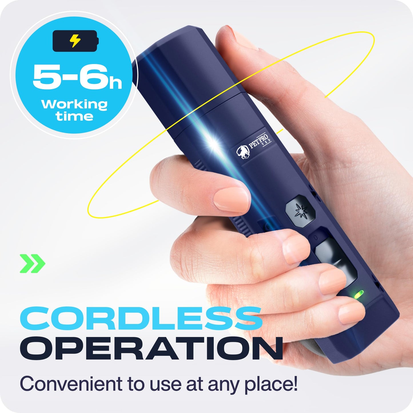 PETPROVED Dog Nail Grinders Silent Dog Claw Grinder Dog Nail Grinder for Dogs Claws Safe Dog Nail Trimmer Electric Pet Nail Grinder for Dogs Nail File