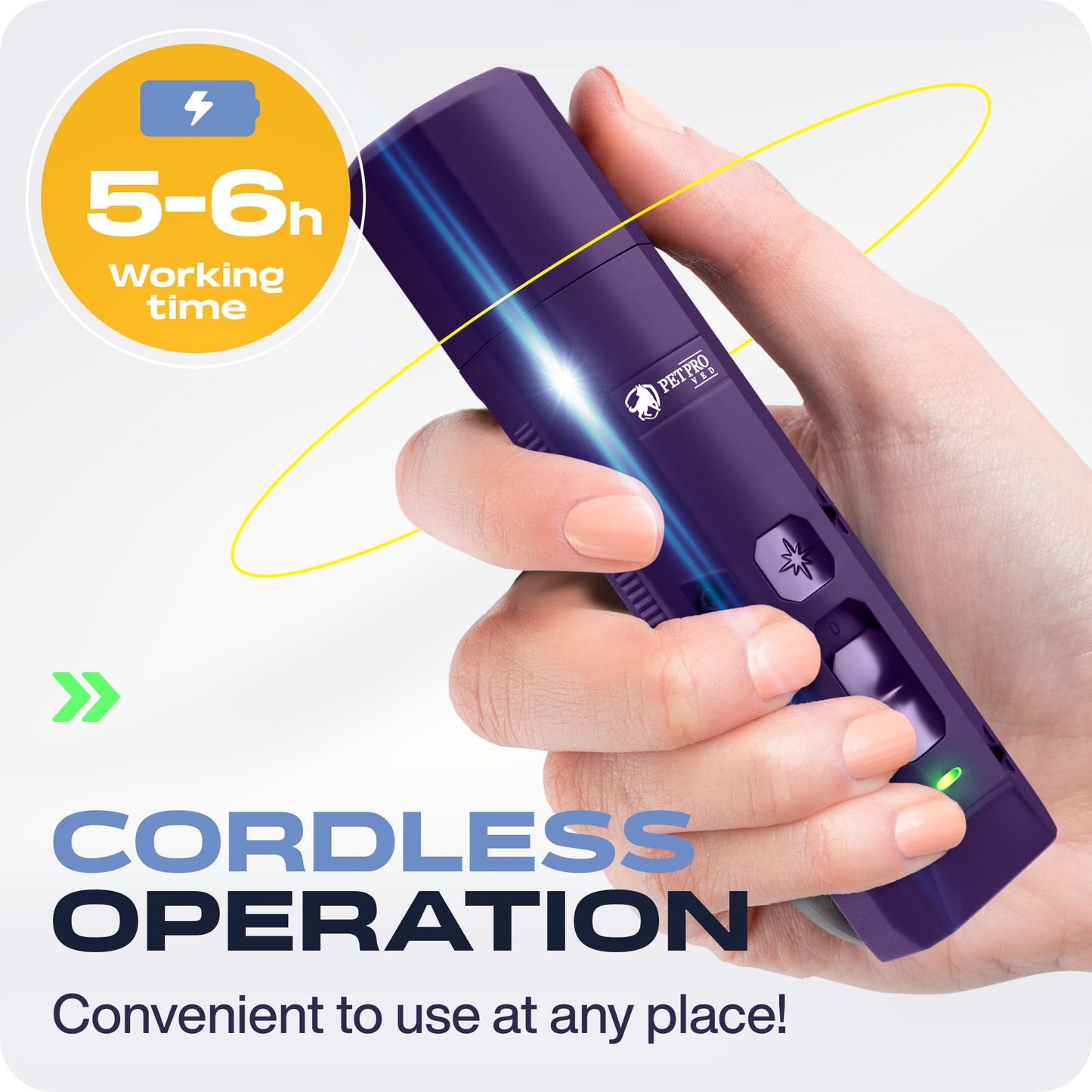 PETPROVED Dog Nail Grinders Silent Dog Claw Grinder Dog Nail Grinder for Dogs Claws Safe Dog Nail Trimmer Electric Pet Nail Grinder for Dogs Nail File