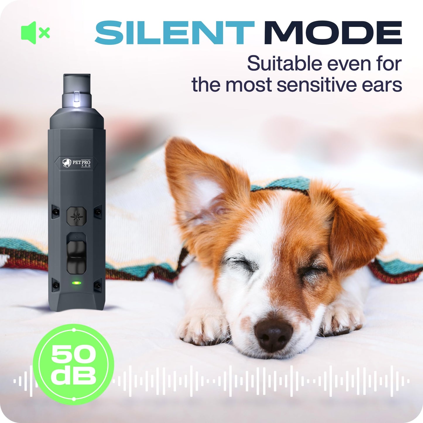 PETPROVED Dog Nail Grinders Silent Dog Claw Grinder Dog Nail Grinder for Dogs Claws Safe Dog Nail Trimmer Electric Pet Nail Grinder for Dogs Nail File