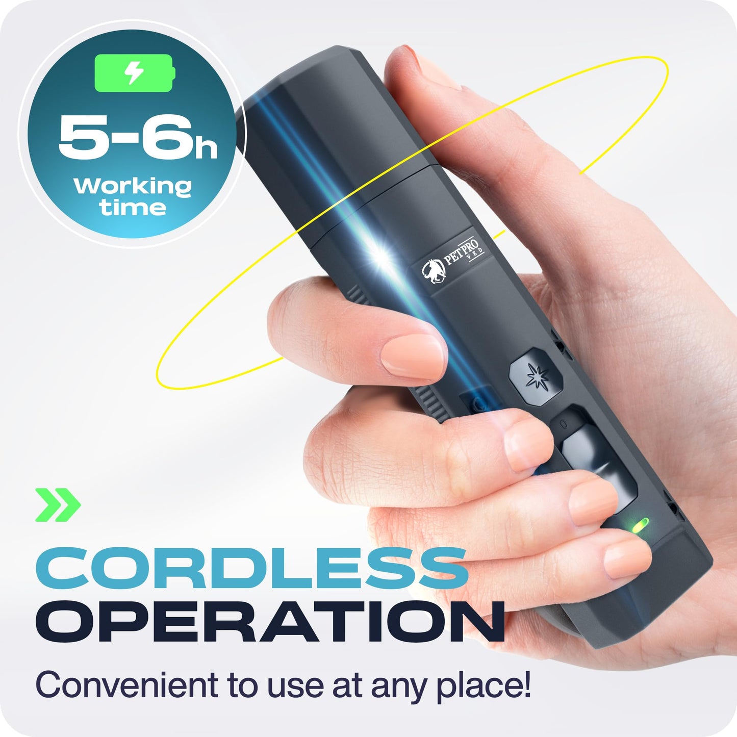 PETPROVED Dog Nail Grinders Silent Dog Claw Grinder Dog Nail Grinder for Dogs Claws Safe Dog Nail Trimmer Electric Pet Nail Grinder for Dogs Nail File