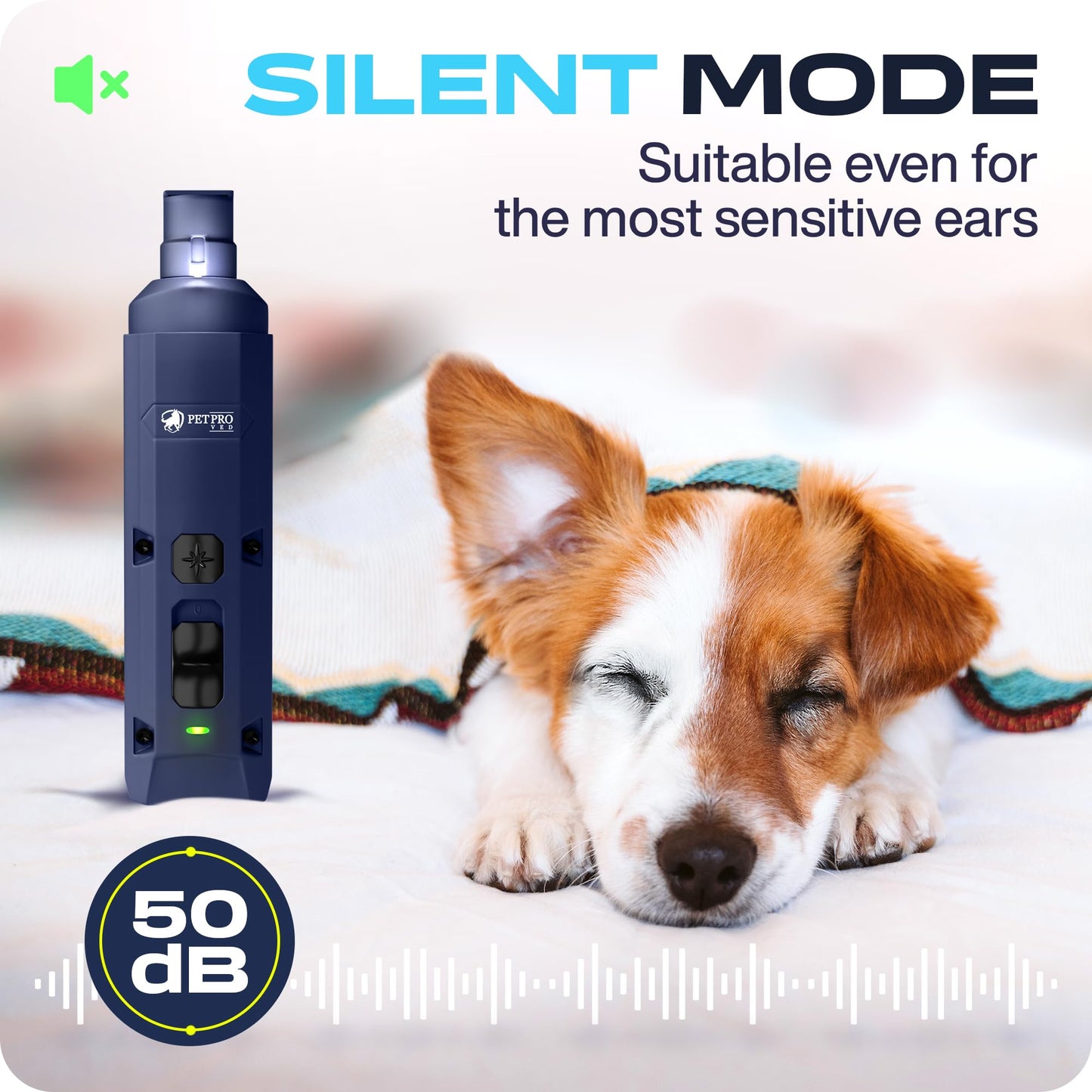 PETPROVED Dog Nail Grinders Silent Dog Claw Grinder Dog Nail Grinder for Dogs Claws Safe Dog Nail Trimmer Electric Pet Nail Grinder for Dogs Nail File