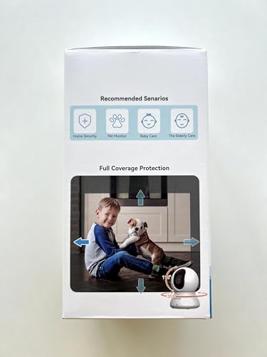 blurams Pet Camera 2K, Indoor Cameras, Dog Camera, 360° Home Security Cameras, Color Night Vision, Motion Tracking, 2-Way Talk, Cloud&SD, APP Control, Works with Alexa