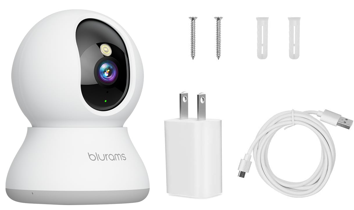 blurams Pet Camera 2K, Indoor Cameras, Dog Camera, 360° Home Security Cameras, Color Night Vision, Motion Tracking, 2-Way Talk, Cloud&SD, APP Control, Works with Alexa