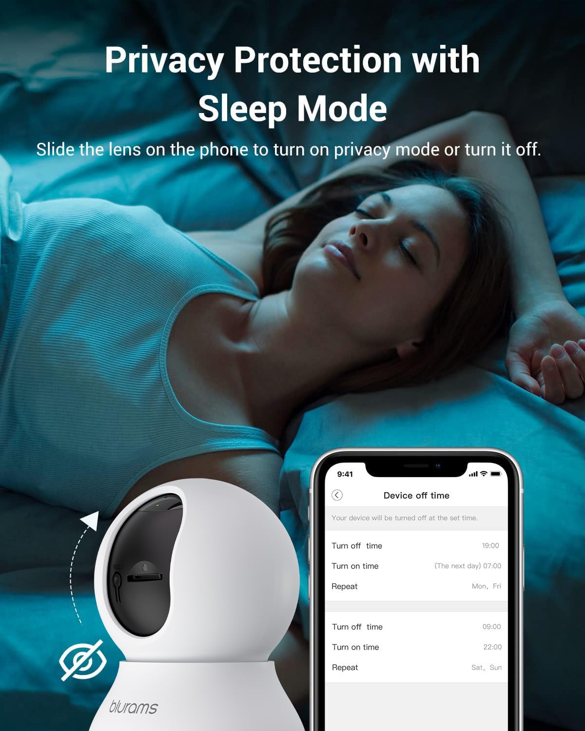blurams Pet Camera 2K, Indoor Cameras, Dog Camera, 360° Home Security Cameras, Color Night Vision, Motion Tracking, 2-Way Talk, Cloud&SD, APP Control, Works with Alexa