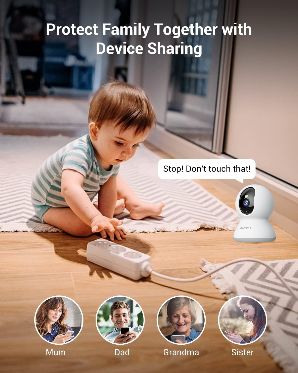 blurams Pet Camera 2K, Indoor Cameras, Dog Camera, 360° Home Security Cameras, Color Night Vision, Motion Tracking, 2-Way Talk, Cloud&SD, APP Control, Works with Alexa